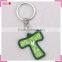 Pvc rubber keychain custom color, T shaped custom soft pvc keychains