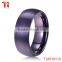 2016 women tungsten engagement ring dome and brushed surface design purple plated