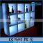 waterproof plastic rgb color changing event display decorative illuminated storage diy cube shelf