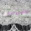 New scallop shape viscose cotton fabric, hot sales white knitted flower cotton fabric for dress