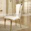 Hot Sale White PU Golden Stainless Steel Wedding Chair