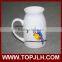 custom logo printing white sublimation ceramic tea mug for transfer printing
