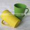Ecological Conventional Hot design Bamboo fiber biodegradable mugs with handle