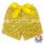 Baby Girls Gorgeous Gold Rose Short Sequin Pants Bow Knot Icing Shorts