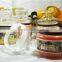 750ml 500ml 350ml customed glass candle jar with mushroom lid
