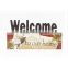 Welcome sign decorative deer paper printing Christmas wooden gift box
