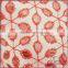 Orange cut work design 2017 embroidered cotton lace fabric for dress
