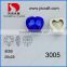 cheap wholesale lead free heart shape Capri blue fancy crystal stone with claw for jewelry accessories