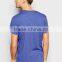 Custom Logo Short Sleeve Crew Neck Blue Men's 50% Cotton 50% Polyester Soft Jersey Breathable Fit Casual Blank Design T-Shirt