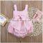 New arrival toddler clothing pink seersucker bubble wholesale fancy newborn baby clothes romper