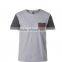 high quality fashion bulk wholesale gray men pure cotton t shirt with pocket