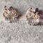 Fashion letter love stud earring,cheap gold jewelry needle earrings with crystals