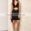 Brand Design Fashion Cut-out Black Midi Skirt Oversize Custom Made Skirt Cross Crochet Fashion