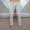 Light Gray Womens Tapered Jogger Pants Blank Cotton Polyester Spandex Sweatpants Full length Leggings Plain Joggers