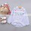 S33427W Girls long sleeve cotton White girl blouses child cute turn-down collar shirt
