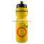 USA Made 28 oz Colored Bike Bottle With Push And Pull Cap - BPA-free, FDA compliant and comes with your logo
