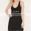 Relaxed fit sleeveless custom printing women sexy night sleeping dress with a racerback