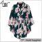 Oriental japanese design full sleeve chiffon kimono floral bridesmaid robe