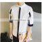 Seven men solid color shirt sleeve shirt