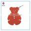 Fun Teddy Bear Keychain /cute Bear - felt covered Bear Baby shower