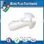 Made in Taiwan Black White Nylon Round Phillips Slotted Plastic Round Head Screw