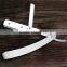 Straight Edge Barber Shaving Razor, 8.5-Inch Matte Silver Gray Stainless Steel Folding Straight Razor,