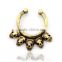 2017 Septum Clicker,Fake Septum Ring,Nose Ring Body Piercing Jewelry with Gems