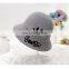 Foldable Sun Hat Smiley Knit Basin Hat Outdoor Sun Protection Beach Hat