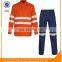 OEM TC Twill Safety Acid Resistant Clothing suit include shirt and pants with reflective tapes