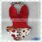 MissAdola sexy micro halter swimsuit illusion bikini brazilian one piece digital print bathing garment woman swimwear (REF-04)