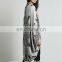 Long sleeve raw hem batwing fashion print kimono, cotton kimono