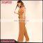 Sexy plunging backless spaghetti strap woman romper wrap design ladies loose one piece jumpsuit
