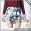 High Waisted Flowy Floral Shorts For Women Leaf Print Pants