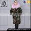 2017 Popular Army Style mr & Mrs Long Pink Fur Coat