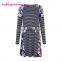 India Style Fashion Black Long Sleeve Casual Loose Women T Shirt Dress