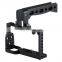 PULUZ Factory OEM Stock Camera Cage,Handle Stabilizer in Aluminum Alloy for Sony A6300 / A6000 avoid shaking in Photograph