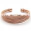Fashion Jewelry Silver/ Gold/ Rose Gold Twist Stainless Steel Wire Cuff Bracelet