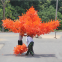 plastic material small artificial maple tree with steel structure