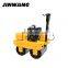 Mini hand manual vibration double wheel road roller compactor for construction