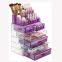 Two Layer Acrylic Container Nail Polish Display Shelf Makeup Case Cosmetic