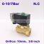 GOGO 2 way Pneumatic Brass water solenoid valve zero pressure start G3/8" 24V DC Orifice 10mm normal close PU-10 with plug type