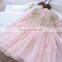 New children's clothing striped plaid 3 pearl net yarn dress girls skirt children's clothing