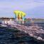 High Quality Inflatable triplex row Flying Fish Raft Boat ,Inflatable Fly fish Ride Banana Boat on Sale