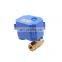 2 way electric DC3-6V DN20 /DN25 CR05 wiring -5wires motorized ball valve with signal feedback