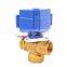 3 way control electric 3-6v brass motorized ball valve 1/4  inch