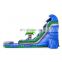 Commercial Waterslide Inflatable Tropical Blue Marble Water Slide With Pool