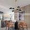 Artistic Modern Chandelier LED Pendant Light white and black hanging lamp