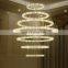 Big Chandelier pendant light crystal pendant light modern simple villa living room warm engineering lamps for hotel lobby