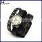 Retro Roman Rivet Weave Long Strap Women Watch Vintage Ladies Quartz Watch Black WP004