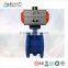 Price cast iron double flange pneumatic butterfly valve